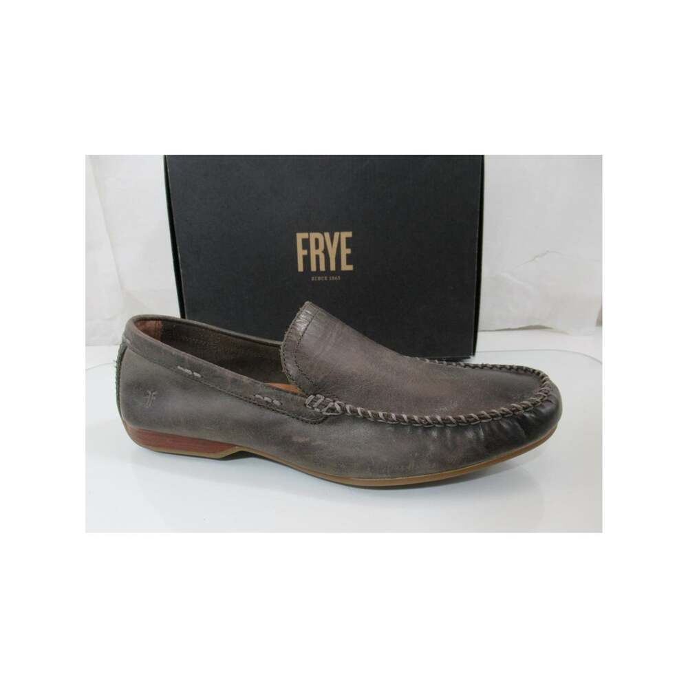 Men's Frye Lewis Venetian Loafer Slip On Moccasin Antique Leather Taupe Size 11